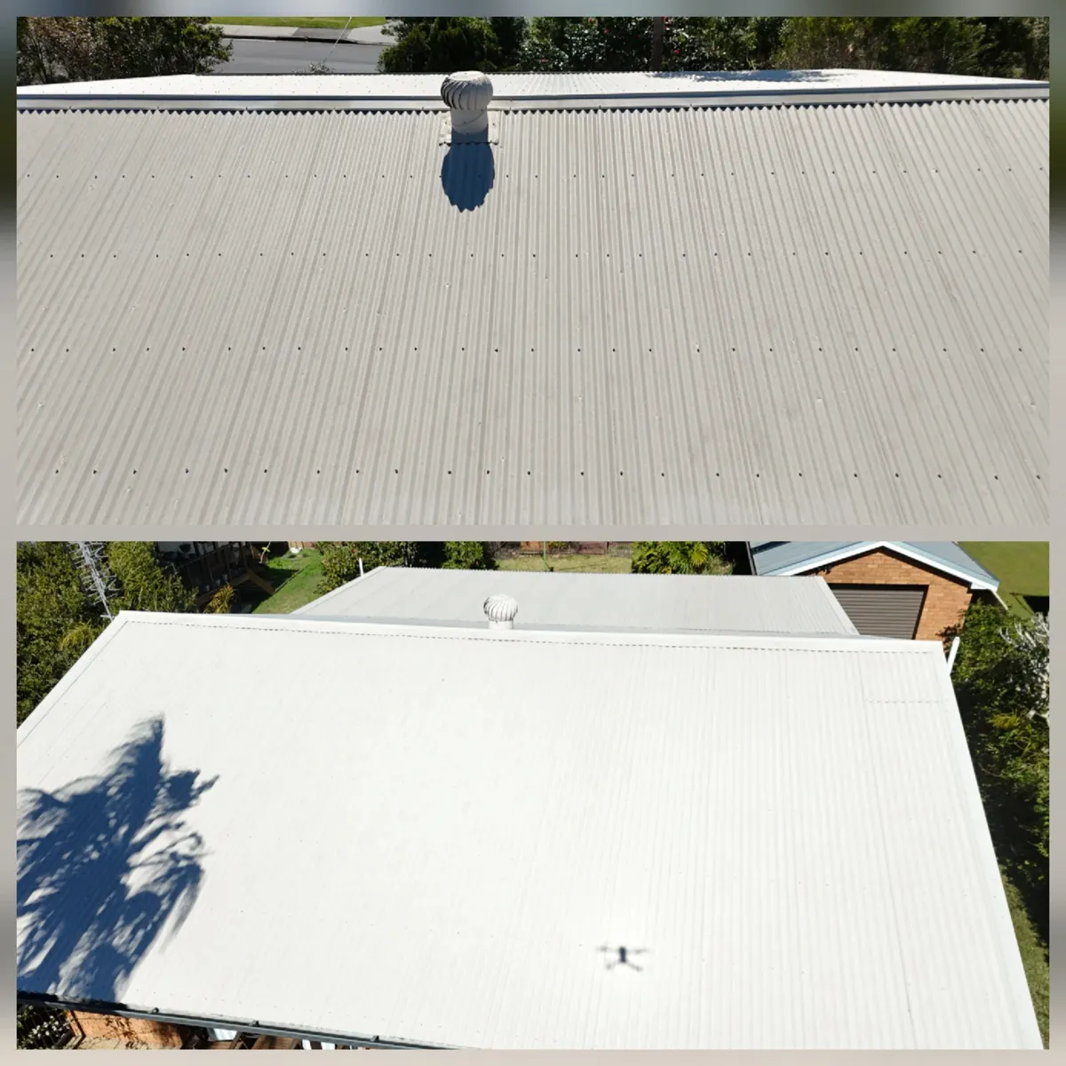 Professional exterior cleaning in progress