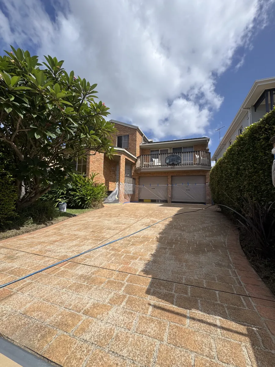 Residential driveway transformation — before